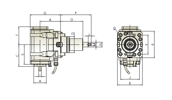 Изображение товара - Блок приводной радиальный BMT45-ER25-65-1809 внеш. СОЖ (THM-V11.65-45A) Hold Well