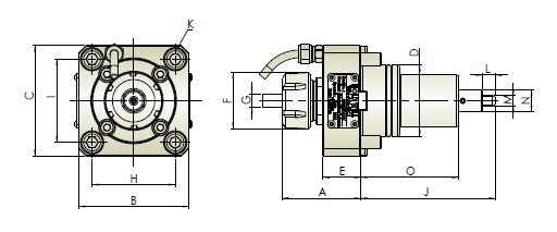 Изображение товара - Блок приводной осевой BMT55-ER25-1809 внеш. СОЖ (THM-A04-55C) Hold Well