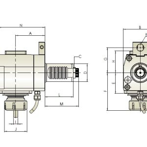 Изображение товара - Блок приводной радиальный VDI30-ER25-55-5480 внеш. СОЖ (THB-B04.55-30B) Hold Well