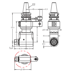 Изображение товара - Головка угловая DK90-BT30-16L
