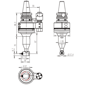 Изображение товара - Головка угловая DK90-BT30-3RA
