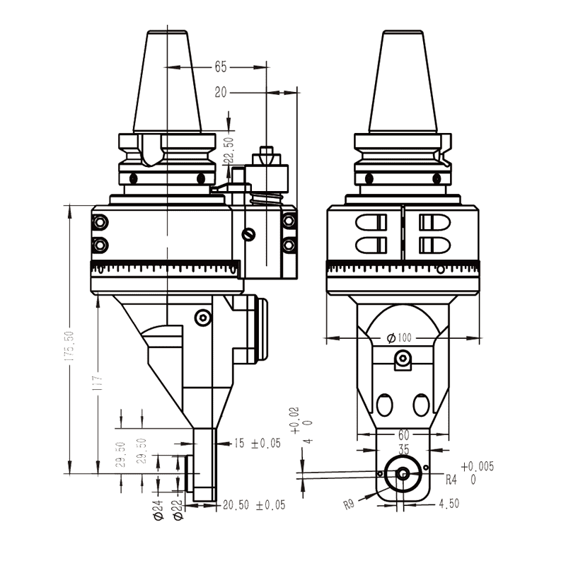 Изображение товара - Головка угловая DK90-BT40-D30-001