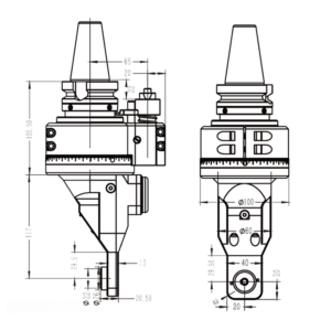 Изображение товара - Головка угловая DK90-BT40-D30-002 Boring