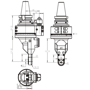 Изображение товара - Головка угловая DK90-BT40-D30-003 Surface Milling