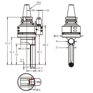 Изображение товара - Головка угловая DK90-BT40-DC6