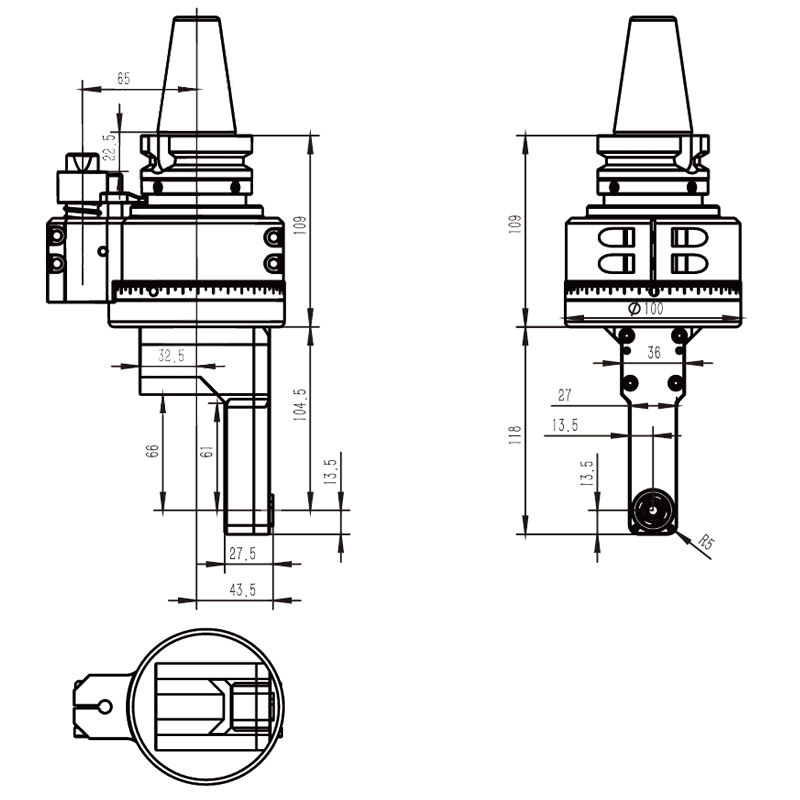 Изображение товара - Головка угловая DK90-BT40-DC6-66