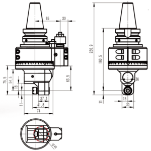 Изображение товара - Головка угловая DK90-BT40-DC7-18