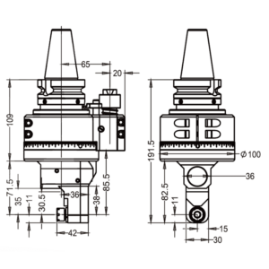 Изображение товара - Головка угловая DK90-BT40-DC7-35