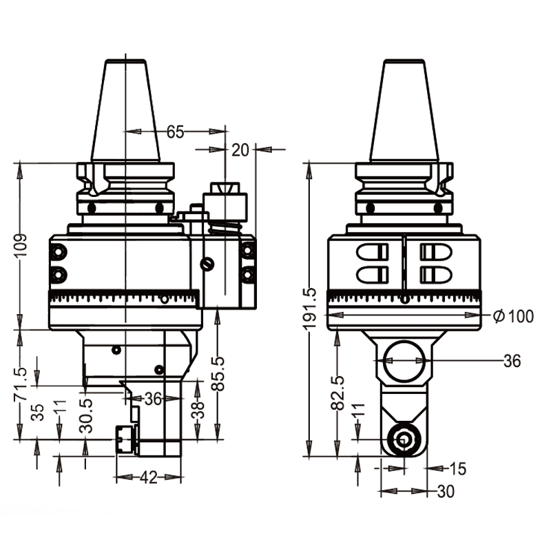Изображение товара - Головка угловая DK90-BT40-DC7-35