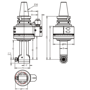 Изображение товара - Головка угловая DK90-BT40-ER11-90