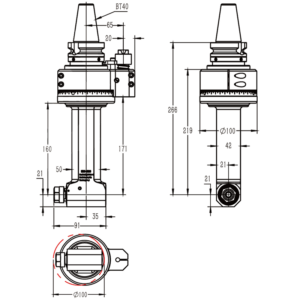 Изображение товара - Головка угловая DK90-BT40-ER16-160