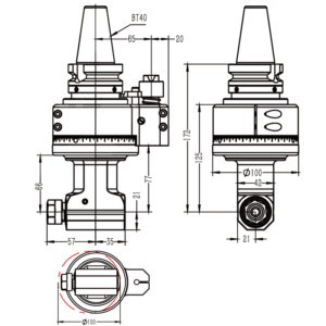 Изображение товара - Головка угловая DK90-BT40-ER16-66