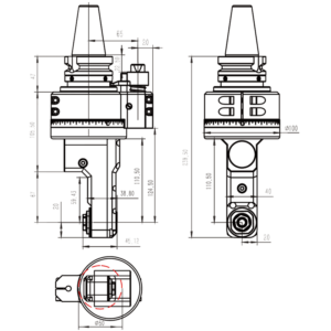 Изображение товара - Головка угловая DK90-BT40-PER16-59