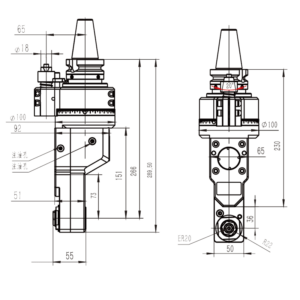 Изображение товара - Головка угловая DK90-BT40-PER20