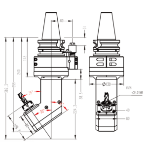 Изображение товара - Головка угловая DK90-BT50-55