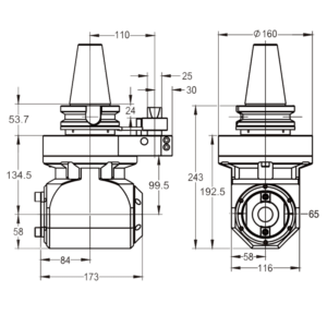 Изображение товара - Головка угловая DK90-BT50-BT40