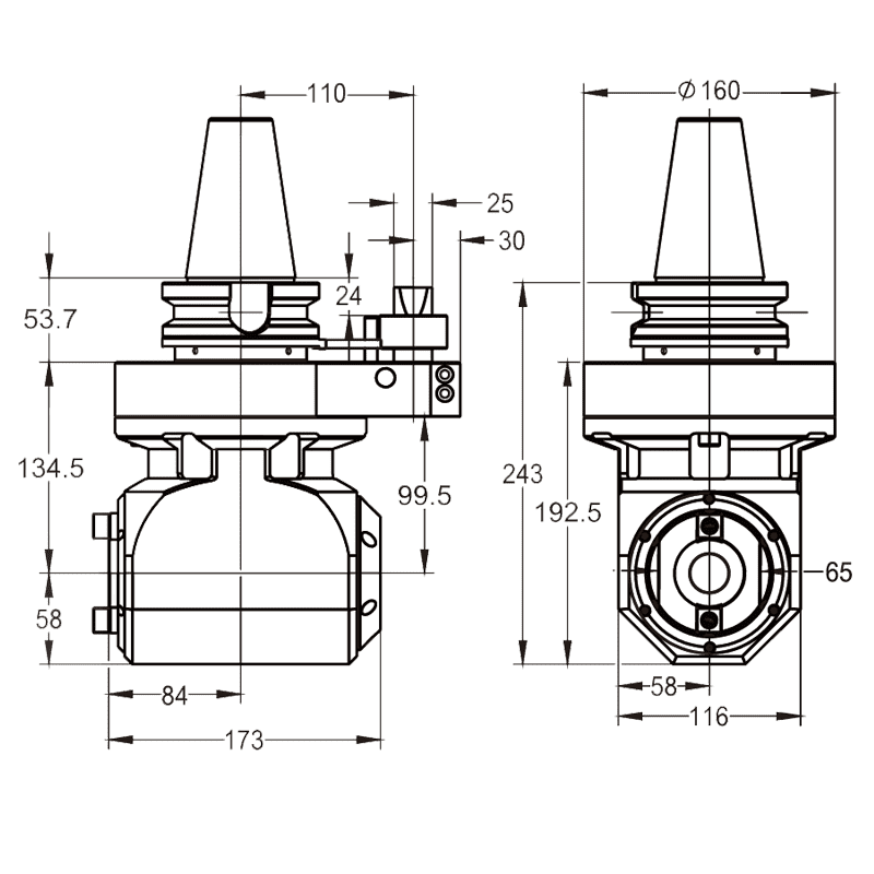 Изображение товара - Головка угловая DK90-BT50-BT40
