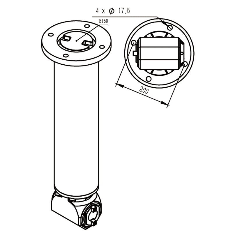 Изображение товара - Головка угловая DK90-BT50-BT40-700