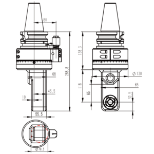Изображение товара - Головка угловая DK90-BT50-DC16-65
