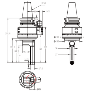 Изображение товара - Головка угловая DK90-BT50-DC6