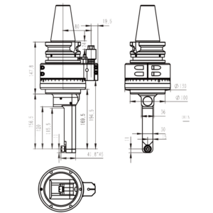 Изображение товара - Головка угловая DK90-BT50-DC7-120