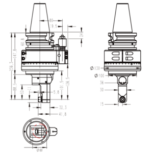 Изображение товара - Головка угловая DK90-BT50-DC7-52