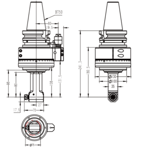 Изображение товара - Головка угловая DK90-BT50-ER11-90