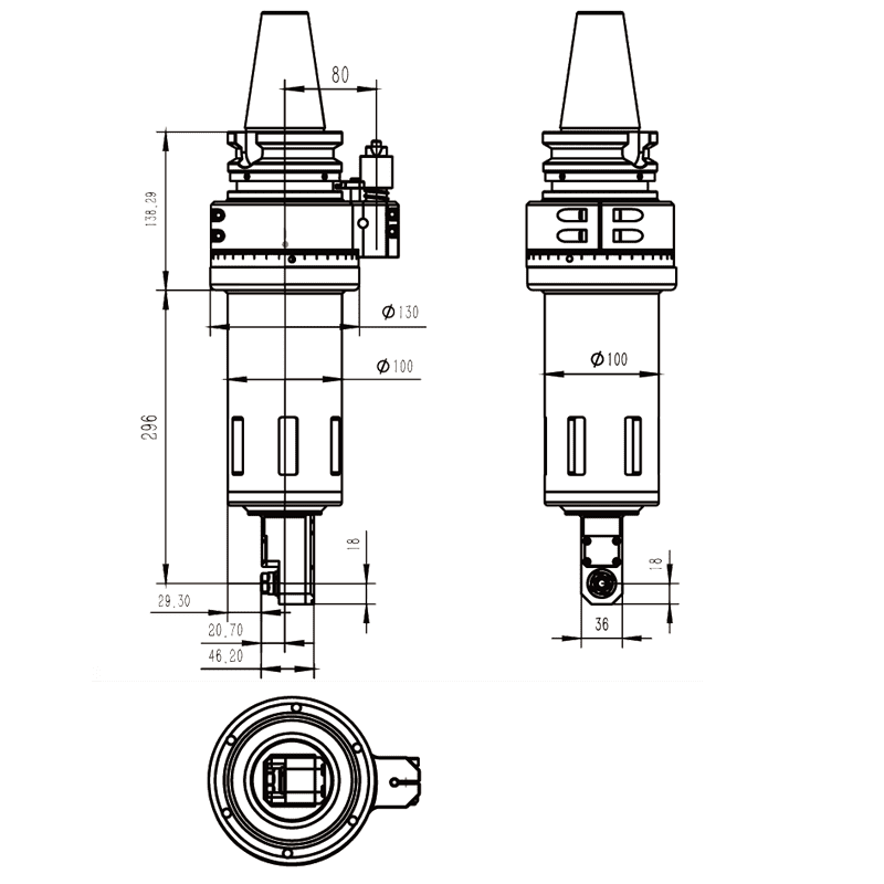 Изображение товара - Головка угловая DK90-BT50-ER11M-300