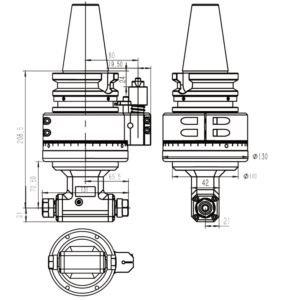 Изображение товара - Головка угловая двусторонняя DK90-BT50-ER16-2X