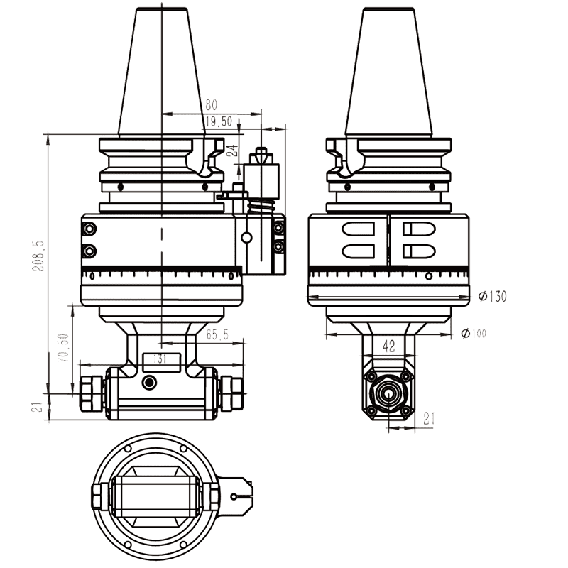 Изображение товара - Головка угловая двусторонняя DK90-BT50-ER16-2X