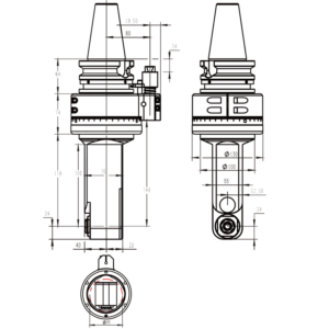 Изображение товара - Головка угловая DK90-BT50-ER20M-100