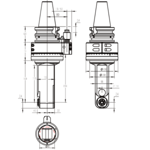 Изображение товара - Головка угловая DK90-BT50-ER20M-150