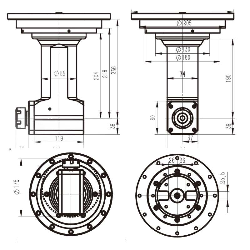 Изображение товара - Головка угловая DK90-BT50-ER32-190 FLANGE LINK