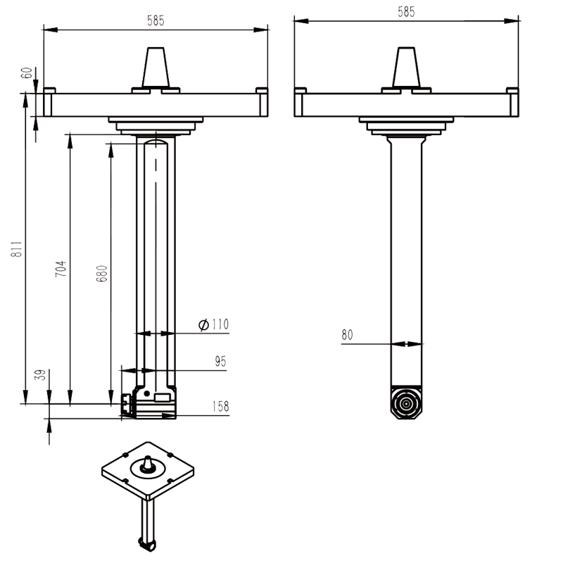 Изображение товара - Головка угловая DK90-BT50-ER32-680 FLANGE LINK