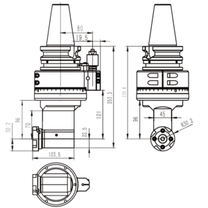 Изображение товара - Головка угловая DK90-BT50-FMB22-D59