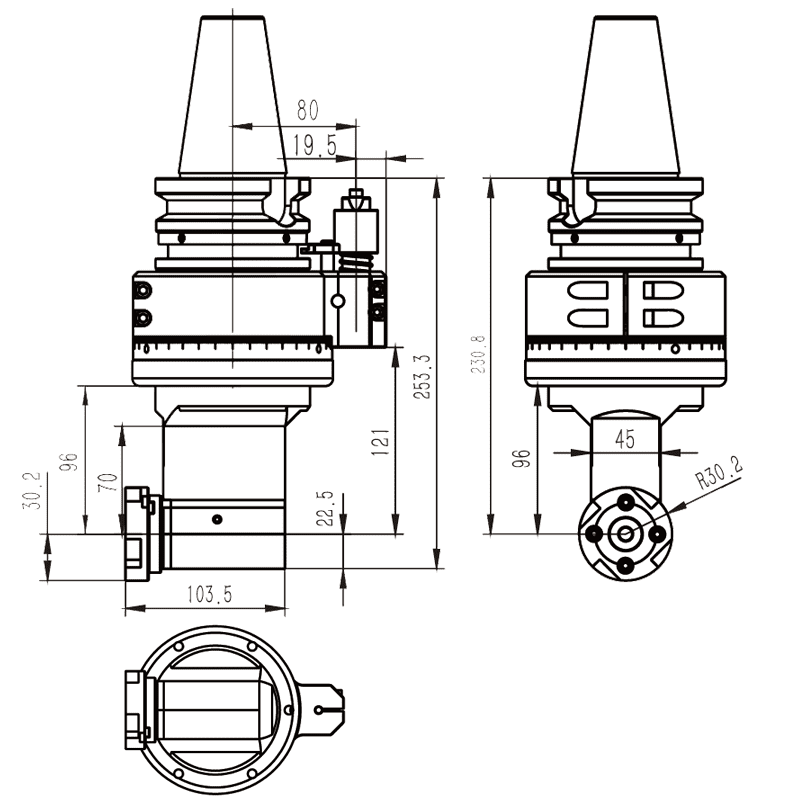 Изображение товара - Головка угловая DK90-BT50-FMB22-D59