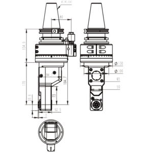 Изображение товара - Головка угловая DK90-BT50-SK50-PER20