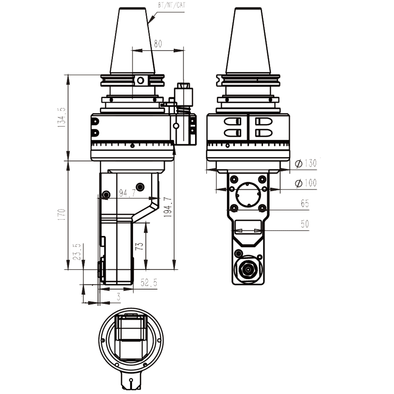 Изображение товара - Головка угловая DK90-BT50-SK50-PER20