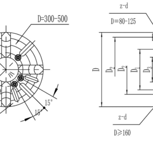 Изображение товара - K72 630/A2-11, Патрон 4-х кул., лит. чугун, цельные кулачки, шаг 14