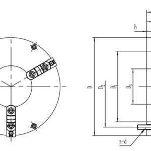 Изображение товара - K21 325C, Патрон 3-х кул., лит. чугун, сборные кул.,шаг 11