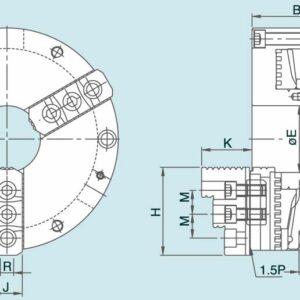 Изображение товара - NT-10, Патрон 3-х кул., сталь, сборные кулачки