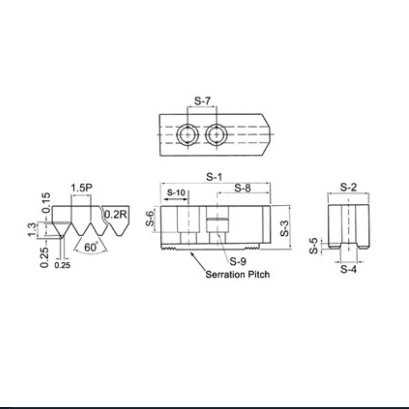 Изображение товара - Мягкие алюминиевые кулачки SJ-A08037B