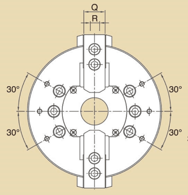 Изображение товара - ELT-08/A2-6, Патрон 2-х кул., гидравлический (M60×2P)