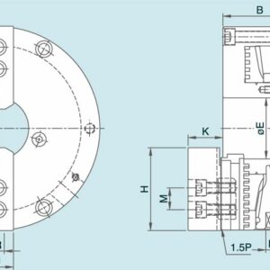 Изображение товара - TNT-09, Патрон 2-х кул., сталь, сборные кулачки