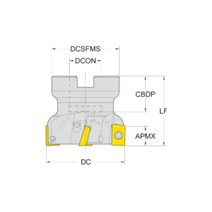 Изображение товара Корпус фрезы со сменными пластинами NC-AP16-D040-A16-Z04-H (NC130013)
