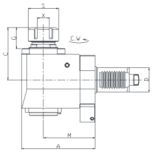 Изображение товара Блок приводной радиальный VDI40-ER32-65-1809 внеш. СОЖ (NFR4018093265) Evermore