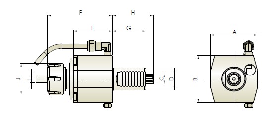 Изображение товара - Блок приводной осевой VDI30-ER25-5482 внеш. СОЖ (THB-A04-30C) Hold Well