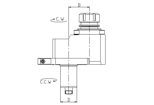 Блок приводной осевой со смещением оси VDI50-ER40-65-1809 внеш. СОЖ (DA5018094065) Evermore