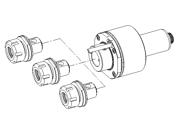 Блок приводной осевой VDI40-ER32-5480 внеш. СОЖ (DAC40548032-QF) Evermore