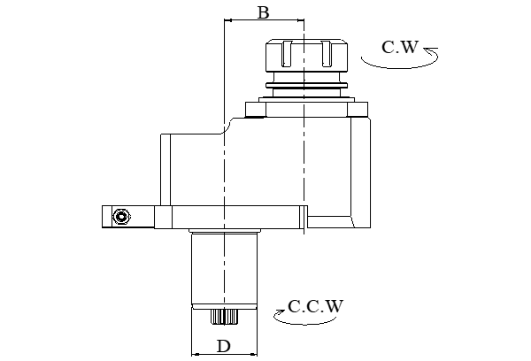Блок приводной осевой со смещением оси VDI30-ER25-50-5482 внеш. СОЖ (DA3054822550) Evermore